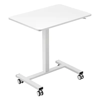 VEVOR Mobile Standing Desk 28"-44" Gas-Spring Height Adjustable Sit-Stand Desk