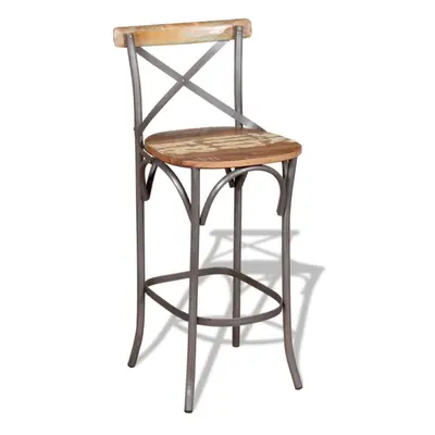 vidaXL Solid Reclaimed Wood Bar Chair 45x45x110cm Kitchen Dining Seat Stool