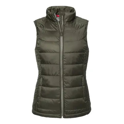 (XS, Dark Olive) Russell Womens/Ladies Nano Padded Bodywarmer