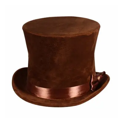 Deluxe Brown Top Hat - Victorian Style