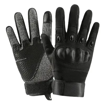 (Black, L) Men Breathable Non-slip Touchscreen Gloves Outdoor Grade Cut-proof Stab-proof Tactica