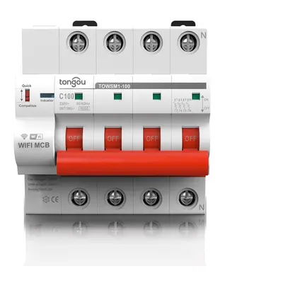 (63A) WIFI Circuit Breaker with Overload and Overvoltage Protection Intelligent Wireless Switch 