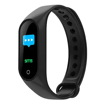 (Black) IPS Color Screen IP67 Waterproof Smart Bracelet Heart Rate Sport Smart Watch Mi Band