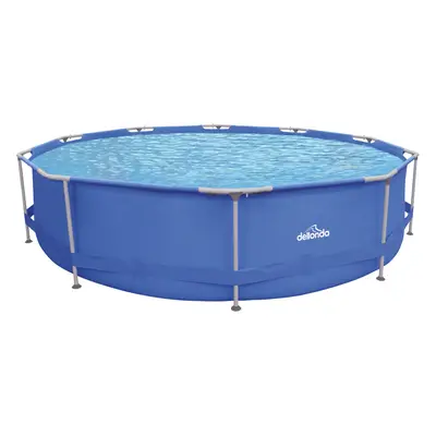 12ft Steel Frame Swimming Pool Round with Filter Pump, Blue - DL20