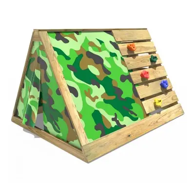 (Camo) Rebo Mini Wooden Climbing Pyramid Adventure Playset and Den