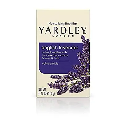 Yardley London Moisturizing Bar English Lavender with Essential Oils 4.25 oz (Pack of 24)