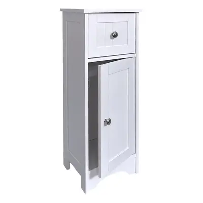 Wooden Free Standing Drawer with Cabinet Bathroom Storage - White