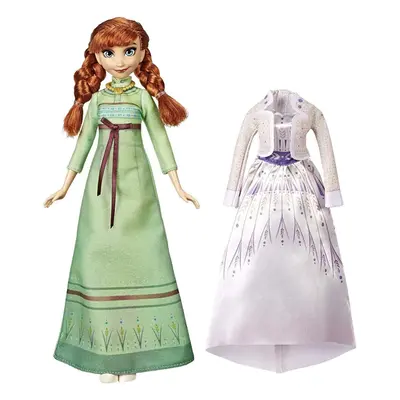 Disney Frozen Arendelle Fashions Anna Fashion Doll with Outfits Green Nightgown & White Dress In