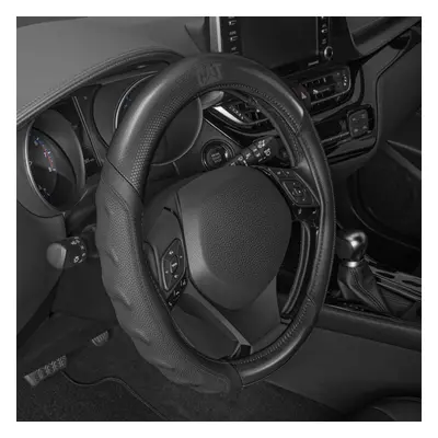 Cat HexSport Black Carbon Fiber Steering Wheel Cover Standard inch