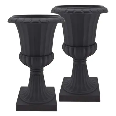 Arcadia Garden Products PL50BK-2 Deluxe Plastic Urn(Pack of 2) Black