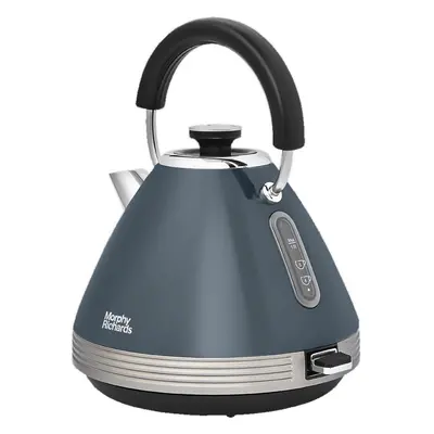 Morphy Richards Venture Retro Pyramid Kettle 1.5L, Rapid Boil, Basalt with Removable Limescale F