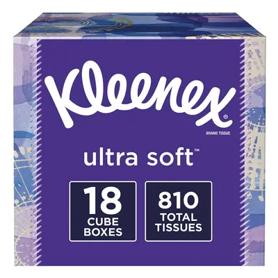 Kleenex Ultra Soft Facial Tissues Cube Boxes Tissues per Box (