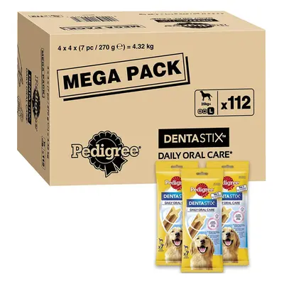 Pedigree Dentastix - Daily Dental Care Chews, Large Dog Treats from kg+, Box - Sticks