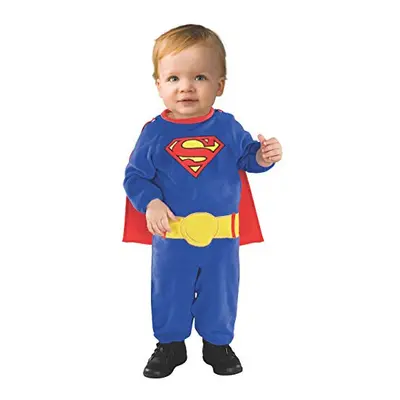 Rubies baby boys Superman Classic Romper With Removable Cape Costume, As Shown, Newborn US