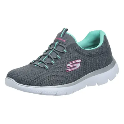 Skechers Women's Summits Sneaker Charcoal/Green 6.5