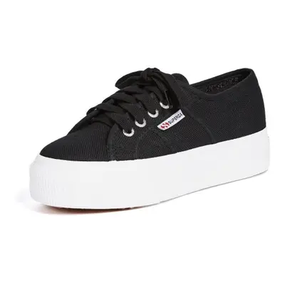 Superga womens Acotw Platform Fashion Sneaker Black/White 6.5 U