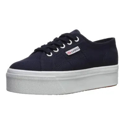 Superga Women's Linea Up & Down Flatform Canvas Trainer Navy-Navy