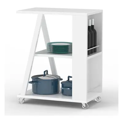 SoBuyÂ® FKW77-W, Kitchen Serving Trolley, Side End Table on Wheels