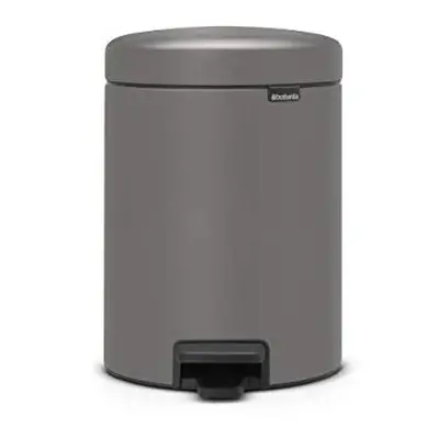 Brabantia Pedal Bin Newicon with plastic inner Bucket, Mineral Concrete Grey - L