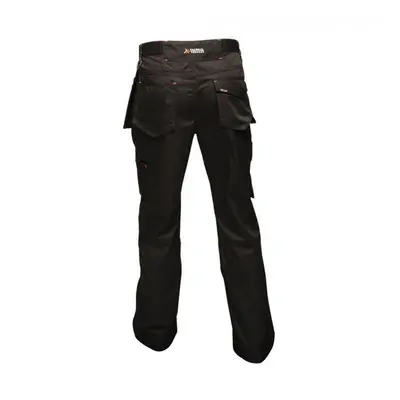 (28R, Black) Regatta Mens Incursion Work Trousers