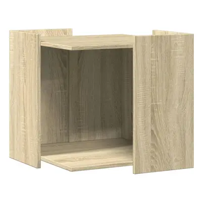 (sonoma oak, x x cm) vidaXL Cat Litter Box Enclosure Cat House End Table Engineered Wood