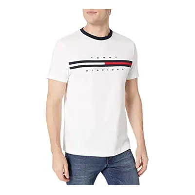 Tommy Hilfiger Mens Short Sleeve Signature Stripe graphic T-Shirt Bri