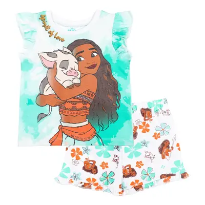 Disney Moana Toddler Girls T-Shirt and French Terry Shorts Outfit Set