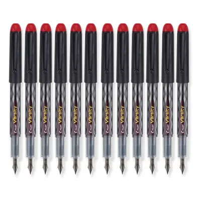 Pilot Varsity Disposable Fountain Pens Red Ink Dozen Box