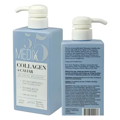 Medix 5.5 Collagen Cream with Caviar. Anti-aging Moisturizer. Firms And Tightens For Younger Loo