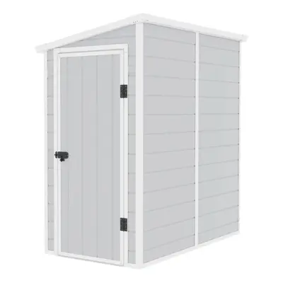 BillyOh Jasmine Lean-To Pent Plastic Shed Light Grey 4x6ft