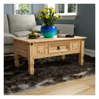 Corona Drawer Coffee Table Living Room Pine Wood