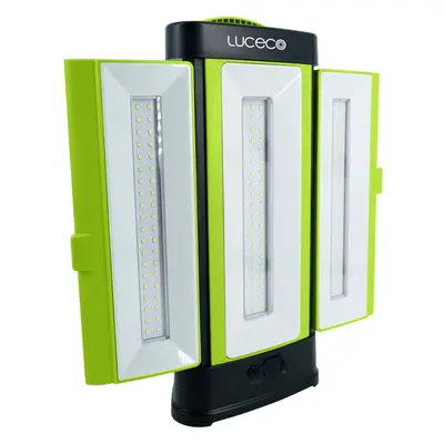 Luceco Three Panel Open Areaâ, 360Â° & Foldable Rechargeable Work Light