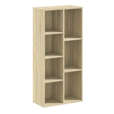 (sonoma oak) vidaXL Bookcase Bookshelf Rack Storage Cabinet Book Stand Engineered Wood