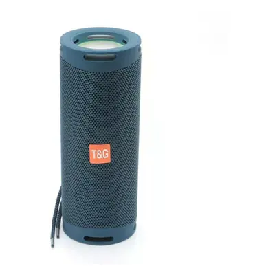 (Blue) Portable Bluetooth Speaker Stereo Column Powerful High BoomBox Bass Support FM Waterproof