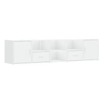 (white) vidaXL Corner Cabinet Corner Shelf Unit Bookcase Book Shelf Engineered Wood