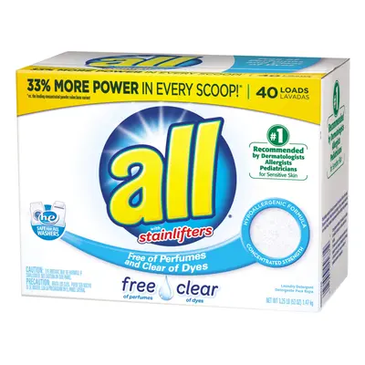 All Powder Laundry Detergent Free Clear for Sensitive Skin Ounces