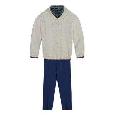 Tommy Hilfiger Boys' 3-piece Sweater Set Matching Button-down Shirt