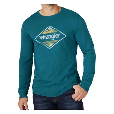 Wrangler Men's Teal Logo Sleeve Graphic T-Shirt Teal