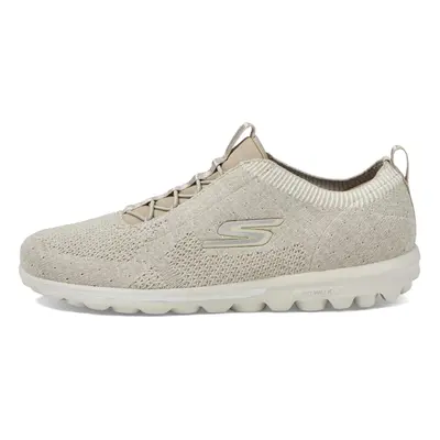 Skechers Women's GO Walk Travel-Radiant Moon Sneaker Taupe 7.5