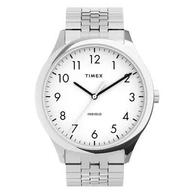 Timex Men's Modern Easy Reader 40mm Watch - Silver-Tone Case White Dia