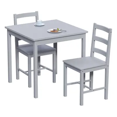 (Grey, Seater) Yorkshire Home Dining Set Chairs Table Wood