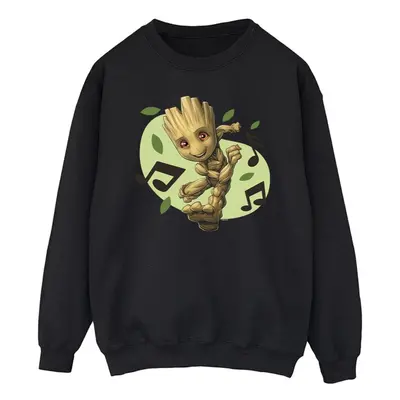 (4XL, Black) Marvel Mens Guardians Of The Galaxy Groot Musical Notes Sweatshirt