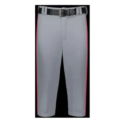 Russell R21LGM.B9T.L Adult Piped Diamond Series Knicker 2.0 Pant, Baseball Gray & True Red - Lar