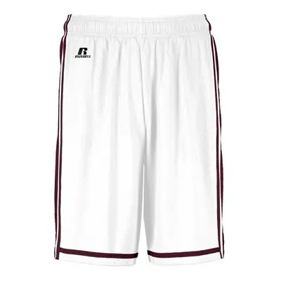 Russell 4B2VTB.WHM.L Youth Legacy Basketball Shorts, White & Maroon - Large