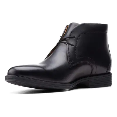 Clarks Men's Whiddon Mid Oxford Boot Waterproof Black Leather