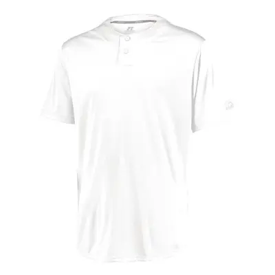 Russell 3R7X2M.WHI.L Adult Performance Two-Button Solid Jersey, White - Large