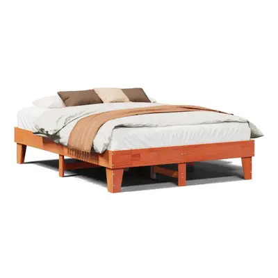 vidaXL Bed Frame without Mattress Bed Wax Brown 160x200 cm Solid Wood Pine