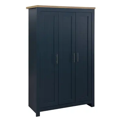 Birlea Highgate Door Wardrobe - Navy Blue & Oak - Farmhouse Style