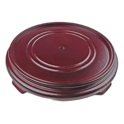 Oriental Furnishings Dark Red Mahogany Porcelain Vase Stand (12.5"" w