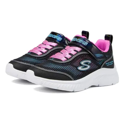 Skechers Girls MICROSPEC Plus Sneaker Black/Multi Little Kid